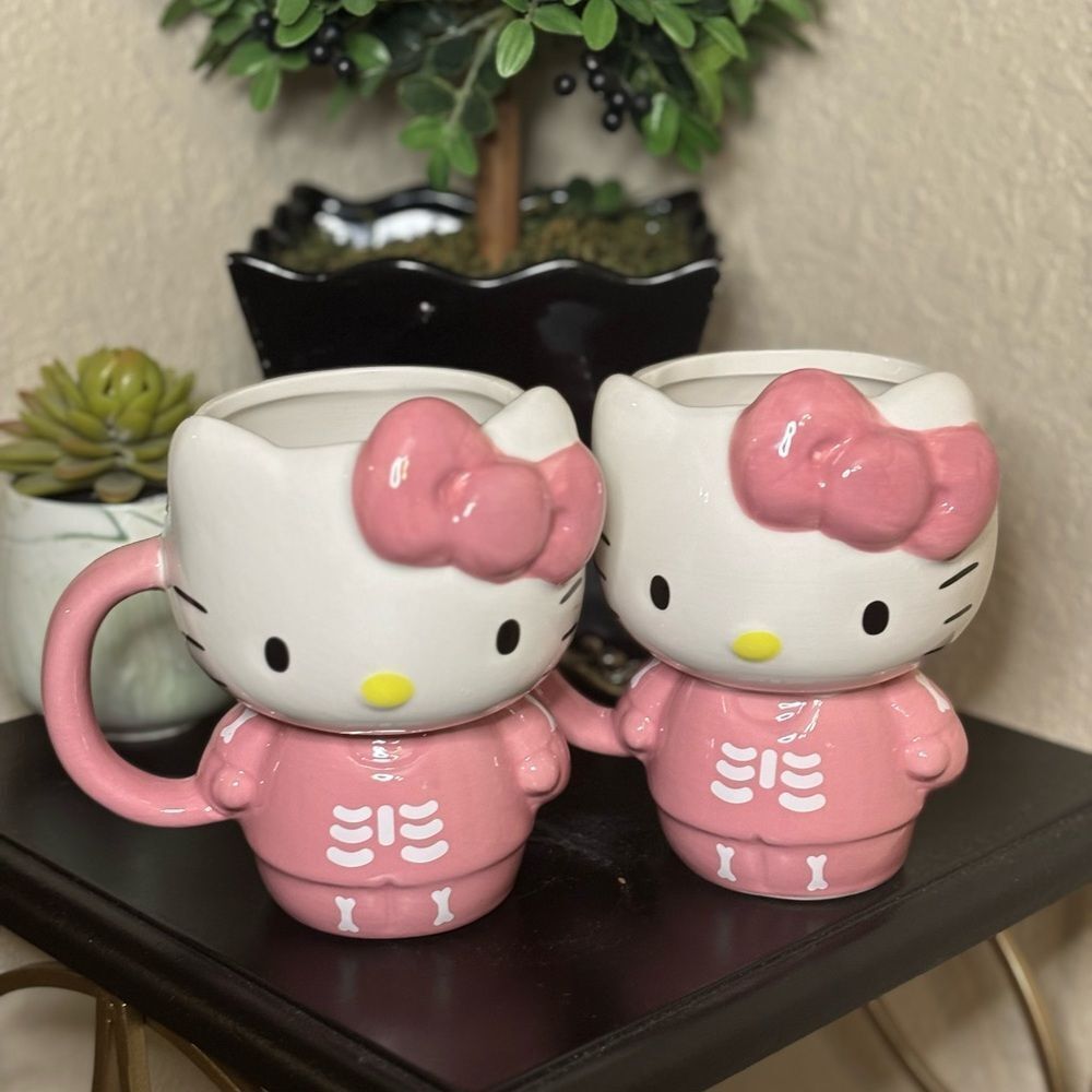 Hello Kitty Skeleton Mugs - Picture 2 of 6